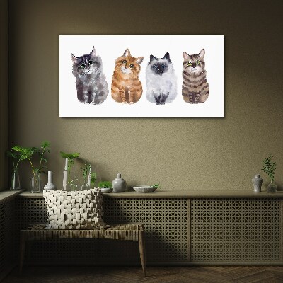 Glasbild Tiere Katzen malen