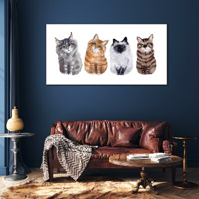 Glasbild Tiere Katzen malen