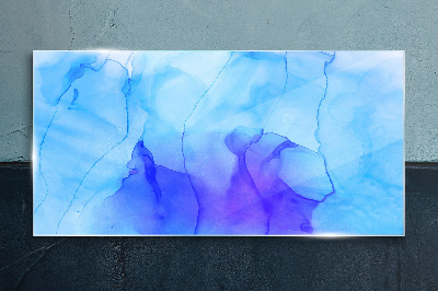 Glasbild Wellen aus Blau und Violett