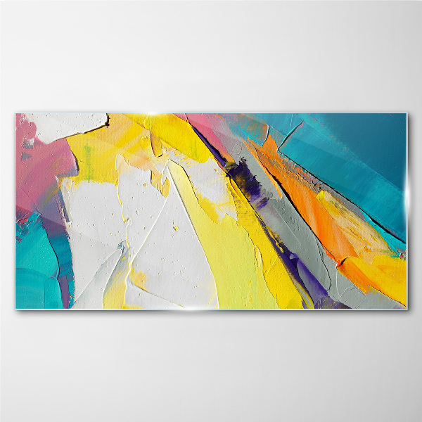 Glasbild Farben in Bewegung