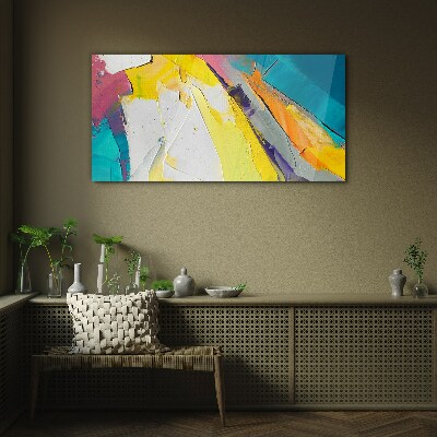 Glasbild Farben in Bewegung