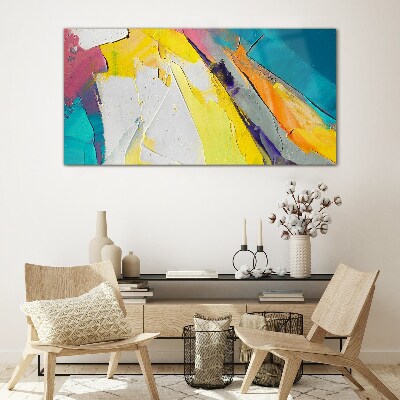 Glasbild Farben in Bewegung