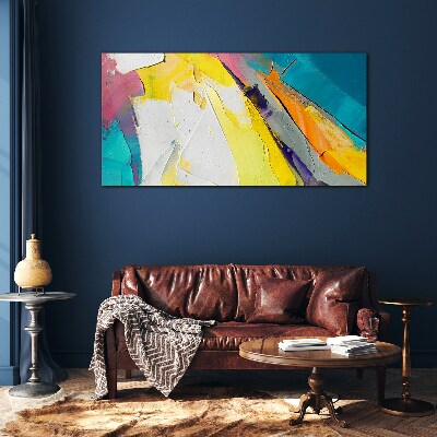 Glasbild Farben in Bewegung