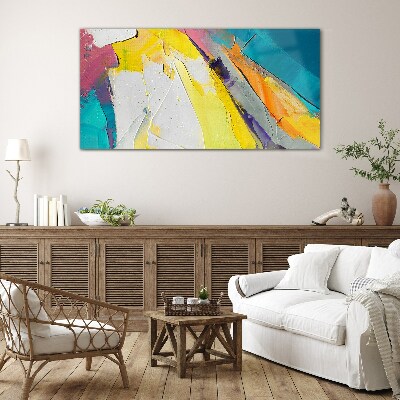 Glasbild Farben in Bewegung