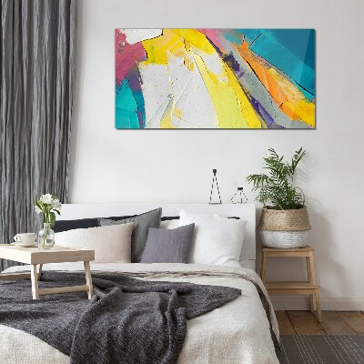 Glasbild Farben in Bewegung