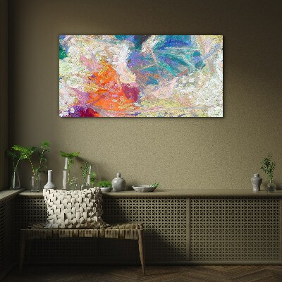 Glasbild Bunte Abstraktion in Bewegung
