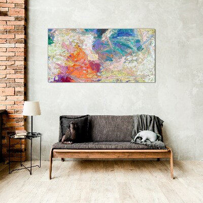 Glasbild Bunte Abstraktion in Bewegung