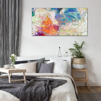 Glasbild Bunte Abstraktion in Bewegung