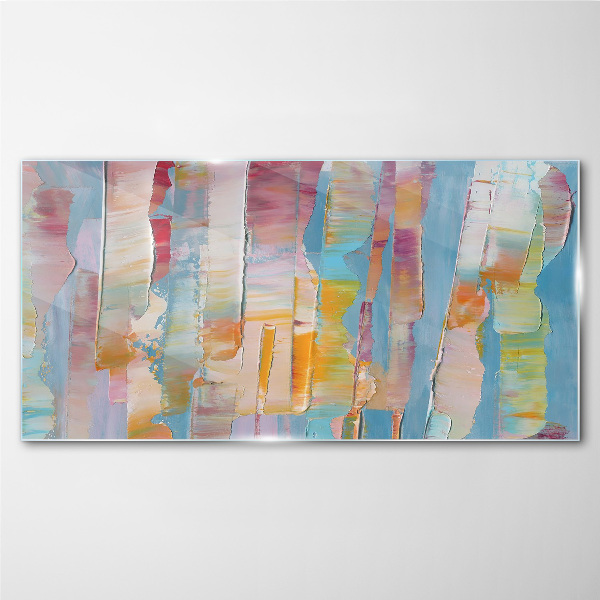Glasbild Bunte abstrakte Streifen