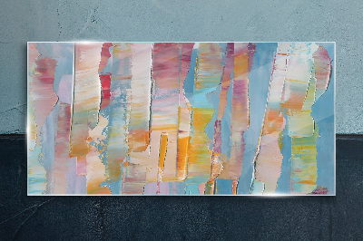 Glasbild Bunte abstrakte Streifen