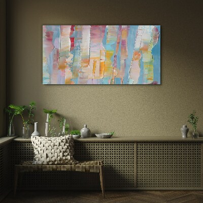 Glasbild Bunte abstrakte Streifen