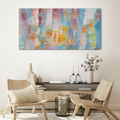 Glasbild Bunte abstrakte Streifen