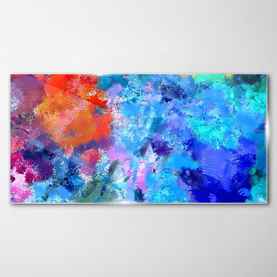 Glasbild Farben der Emotionen im abstrakten Tanz