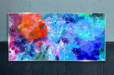 Glasbild Farben der Emotionen im abstrakten Tanz