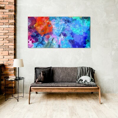 Glasbild Farben der Emotionen im abstrakten Tanz
