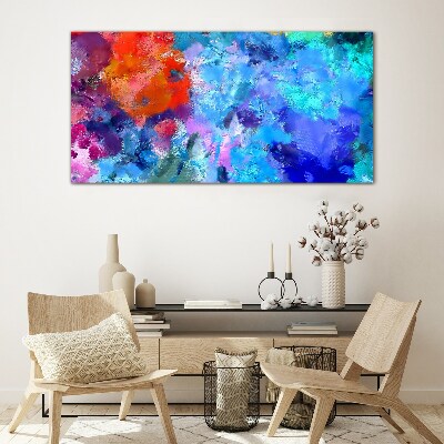 Glasbild Farben der Emotionen im abstrakten Tanz