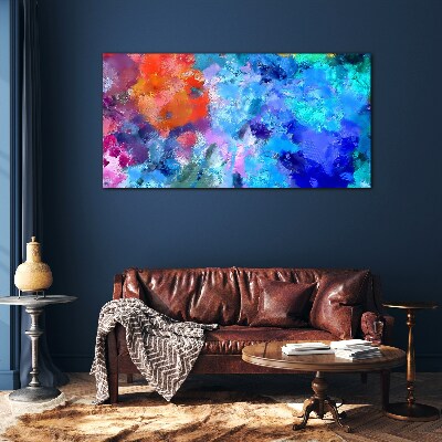 Glasbild Farben der Emotionen im abstrakten Tanz