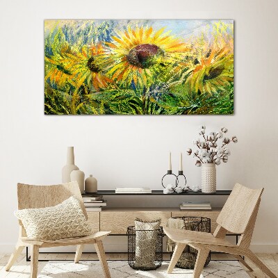 Bild auf glas Blumen Blumen Sonnenblume