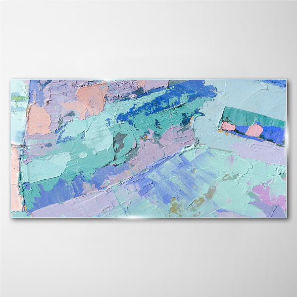 Glasbild Abstrakte Landschaften in Pastellfarben