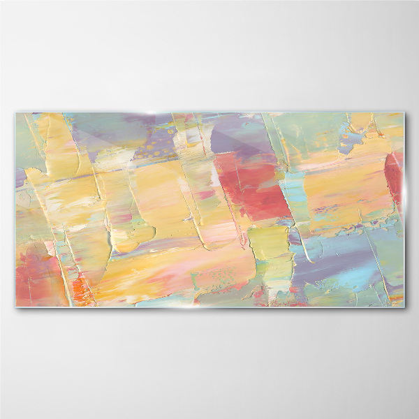 Glasbild Pastell-Abstraktionen in Bewegung
