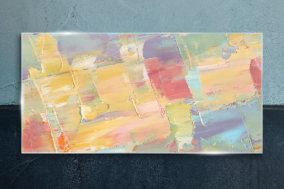 Glasbild Pastell-Abstraktionen in Bewegung
