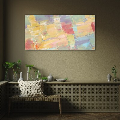 Glasbild Pastell-Abstraktionen in Bewegung