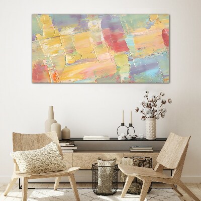 Glasbild Pastell-Abstraktionen in Bewegung