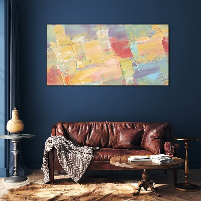 Glasbild Pastell-Abstraktionen in Bewegung