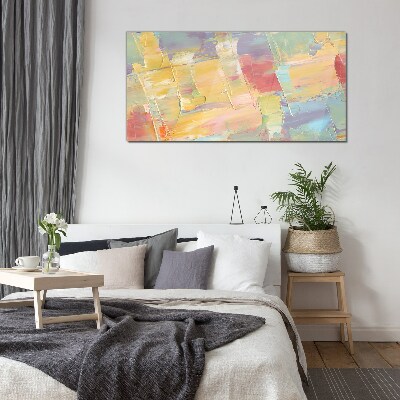 Glasbild Pastell-Abstraktionen in Bewegung