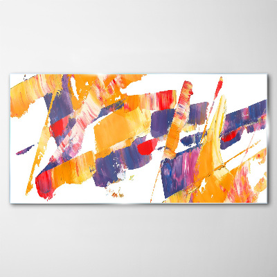 Glasbild Dynamische abstrakte Pinselstriche