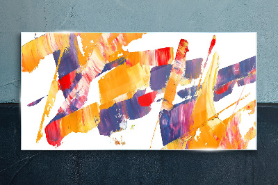Glasbild Dynamische abstrakte Pinselstriche