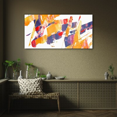 Glasbild Dynamische abstrakte Pinselstriche