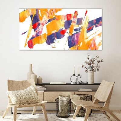 Glasbild Dynamische abstrakte Pinselstriche