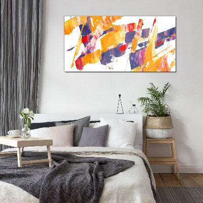Glasbild Dynamische abstrakte Pinselstriche