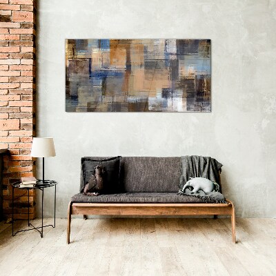Glasbild Abstrakte Komposition von Farben