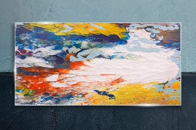 Foto auf glas Eine Welle von Farben in Bewegung