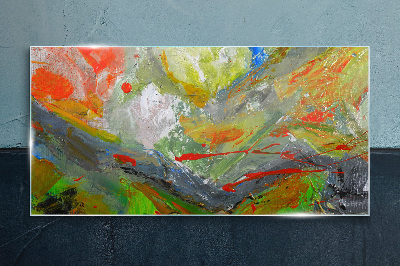 Glasbild Dynamische Farbexplosion