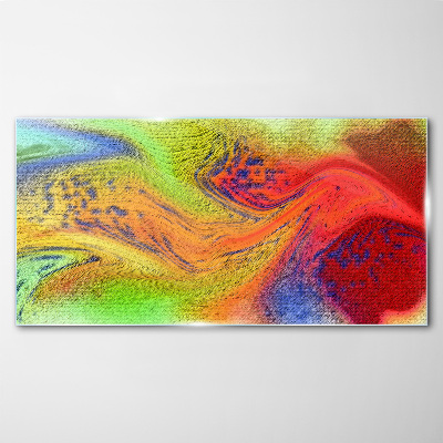 Glasbild Ein bunter Wirbelwind der Gefühle