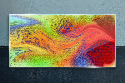 Glasbild Ein bunter Wirbelwind der Gefühle