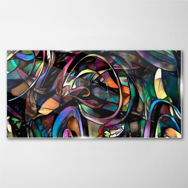 Glasbild Bunte Abstraktionen in Glas