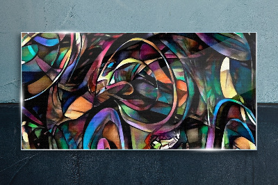Glasbild Bunte Abstraktionen in Glas