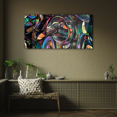 Glasbild Bunte Abstraktionen in Glas