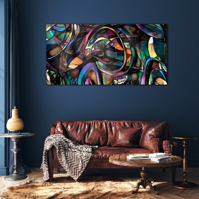Glasbild Bunte Abstraktionen in Glas
