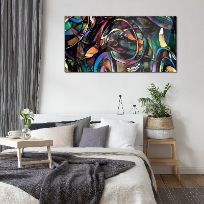 Glasbild Bunte Abstraktionen in Glas