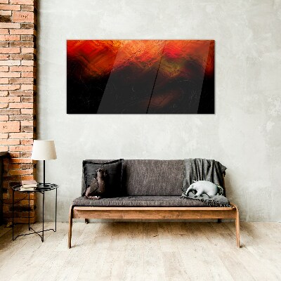 Bild auf glas Sonnenuntergang in Flammen