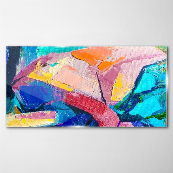 Glasbild Farben in Bewegung