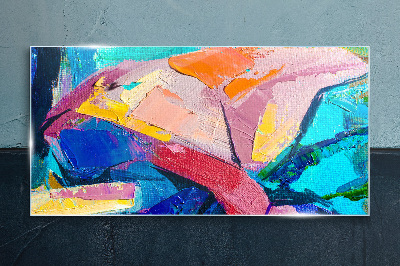 Glasbild Farben in Bewegung