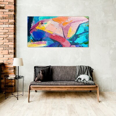 Glasbild Farben in Bewegung