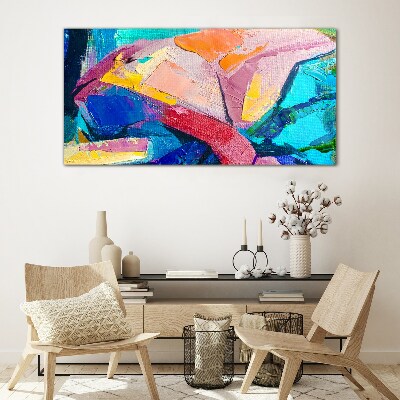 Glasbild Farben in Bewegung