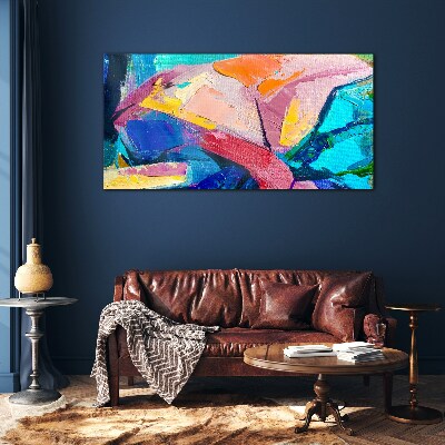 Glasbild Farben in Bewegung